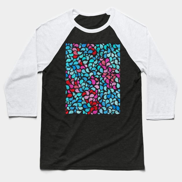 Bubblegum Raindrops Baseball T-Shirt by Tobe_Fonseca